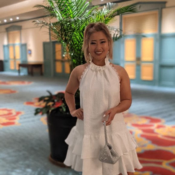 THEIA Size 2 White Cocktail Lace Dress with Pockets - Picture 3 of 5